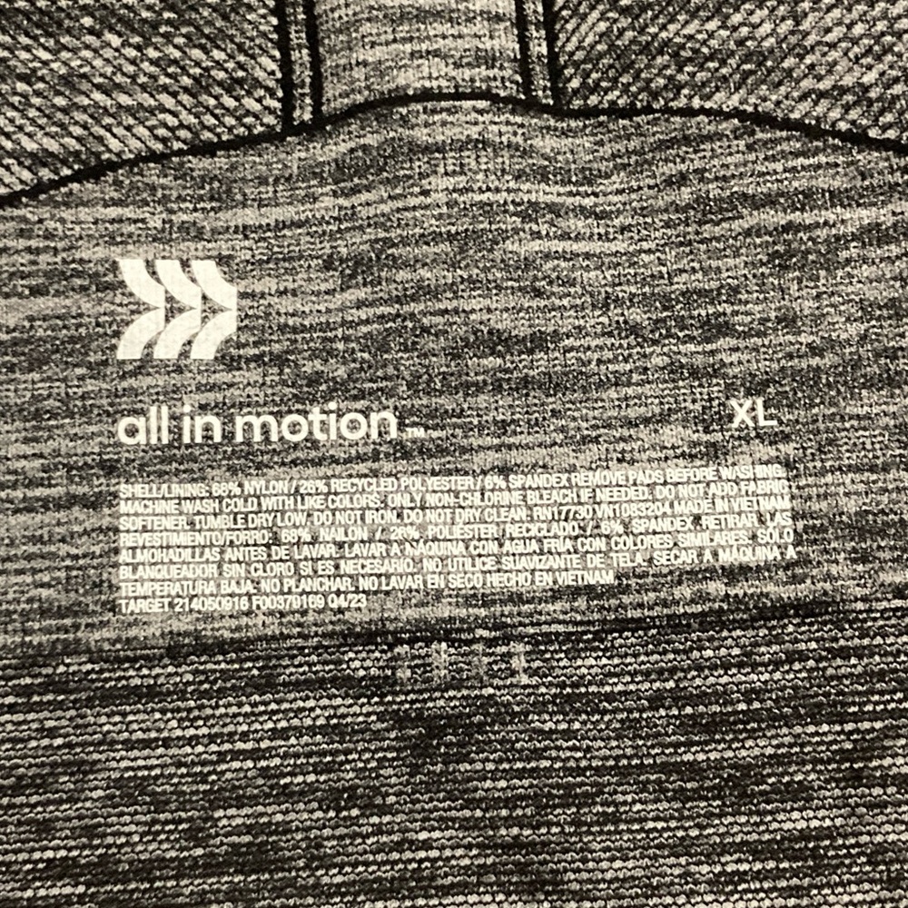 All in Motion Charcoal Sports Bra / Cami - Picture 5 of 7
